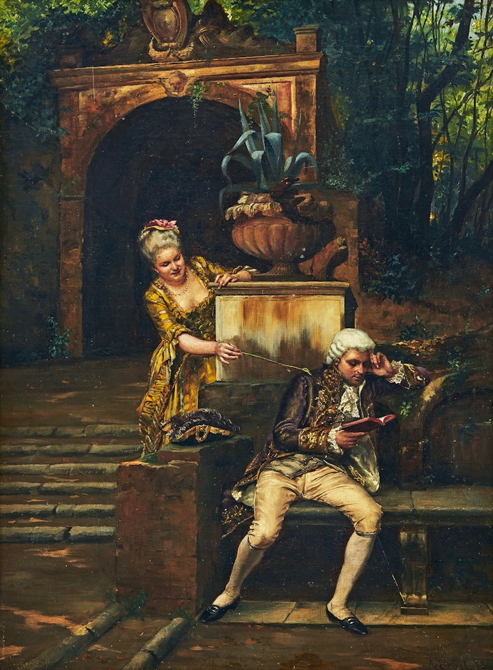 Flirtation by Rudolf Ernst