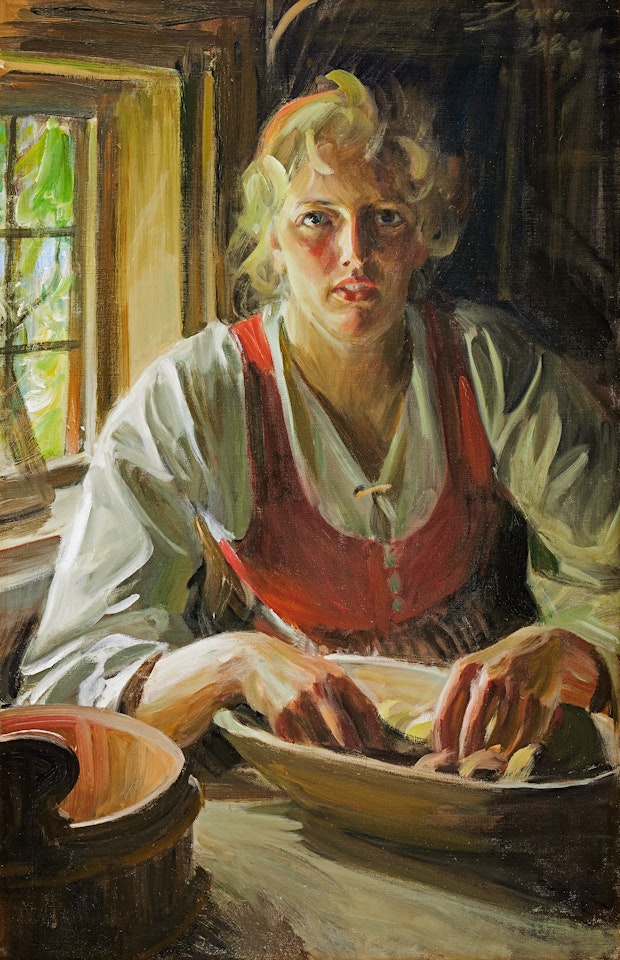 "Peel potatoes" by Anders Zorn