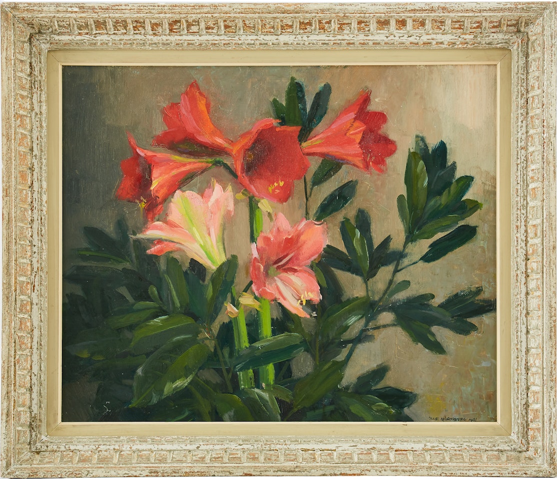 Red amaryllis by Olle Hjortzberg