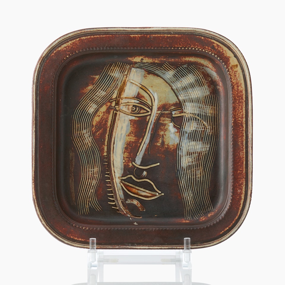 Barrel. Grandfather"s goods; A Wilhelm Kåge "Farsta" stoneware dish by Wilhelm Kage