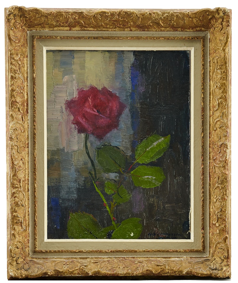 Pink rose by Olle Hjortzberg