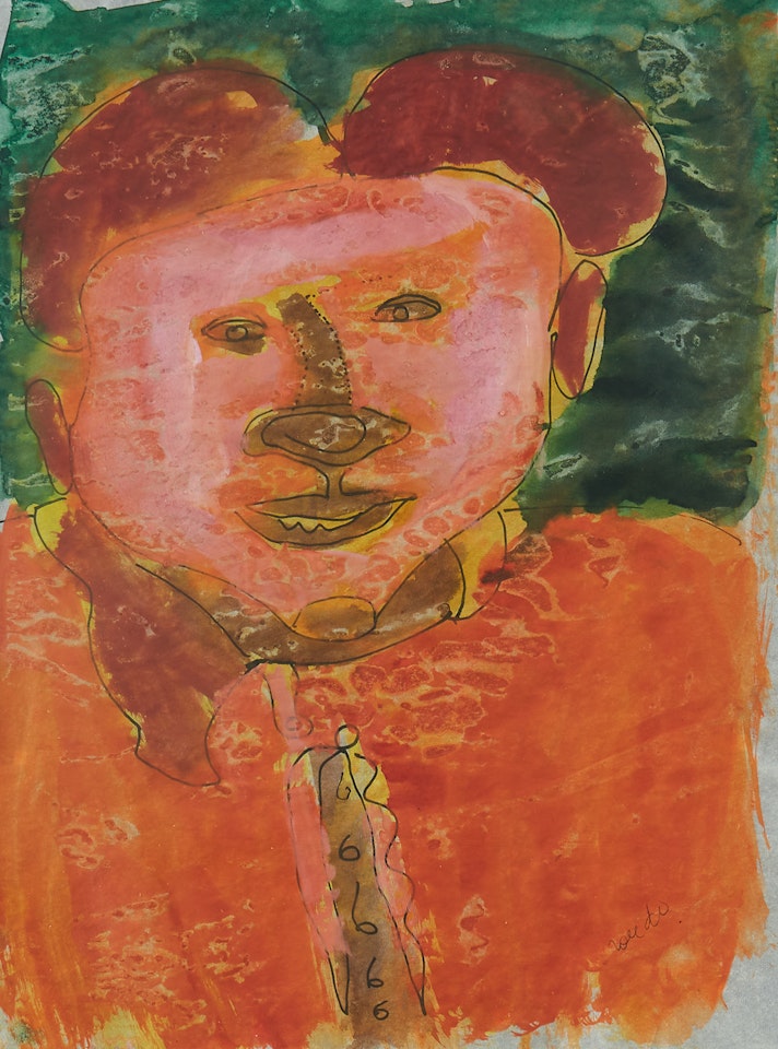 Composition with a face by Francisco Toledo