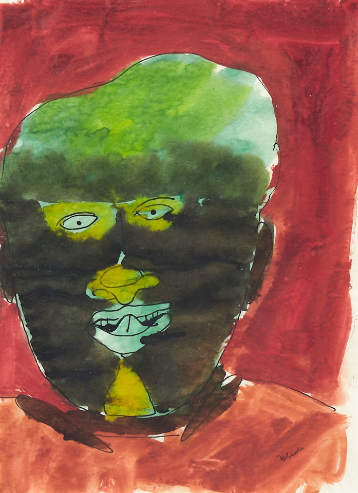 Composition with a face by Francisco Toledo