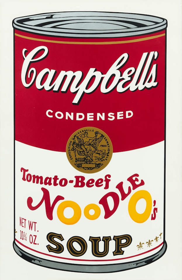 ”Tomato-Beef Noodle O"s” from ”Campbell"s Soup II” by Andy Warhol