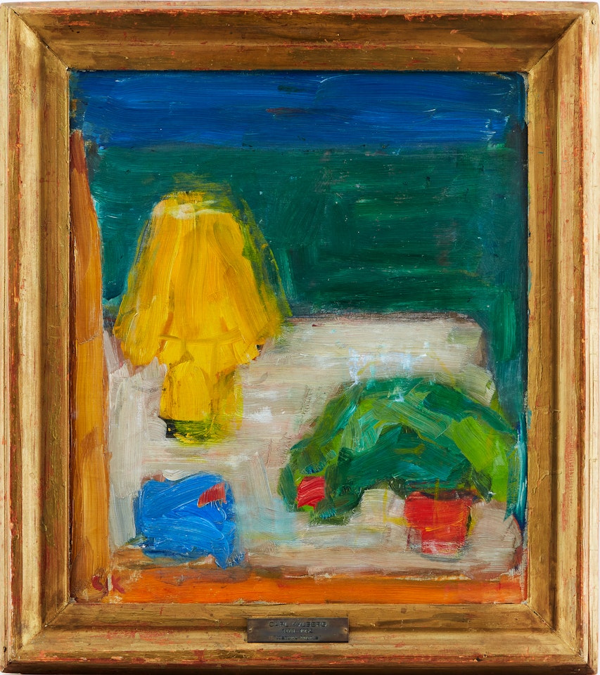 "Nature morte with yellow lamp I" by Carl Kylberg