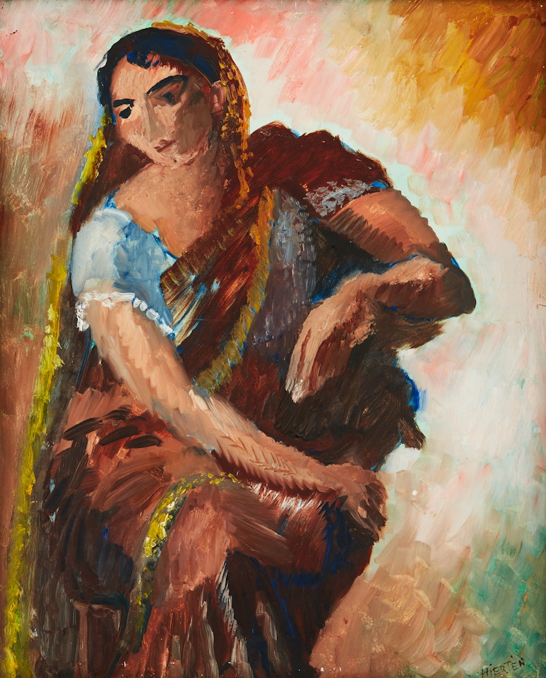 Seated Hindu by Sigrid Hjertén