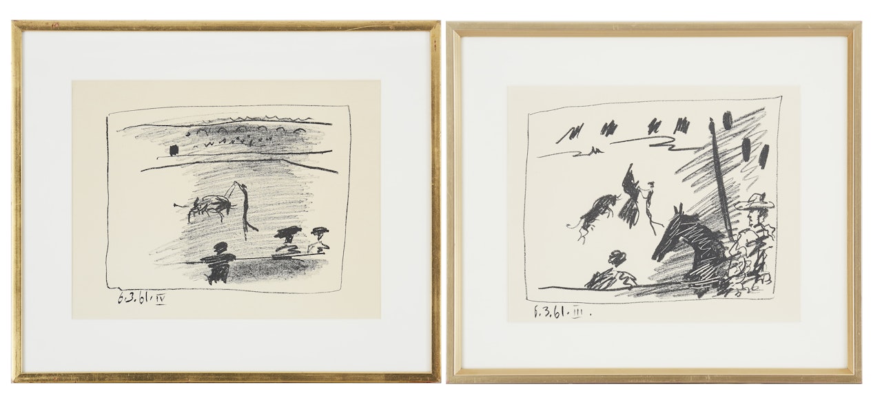 "Jeu de la Cape", "Les Banderilles" from "A los Toros avec Picasso" by Pablo Picasso