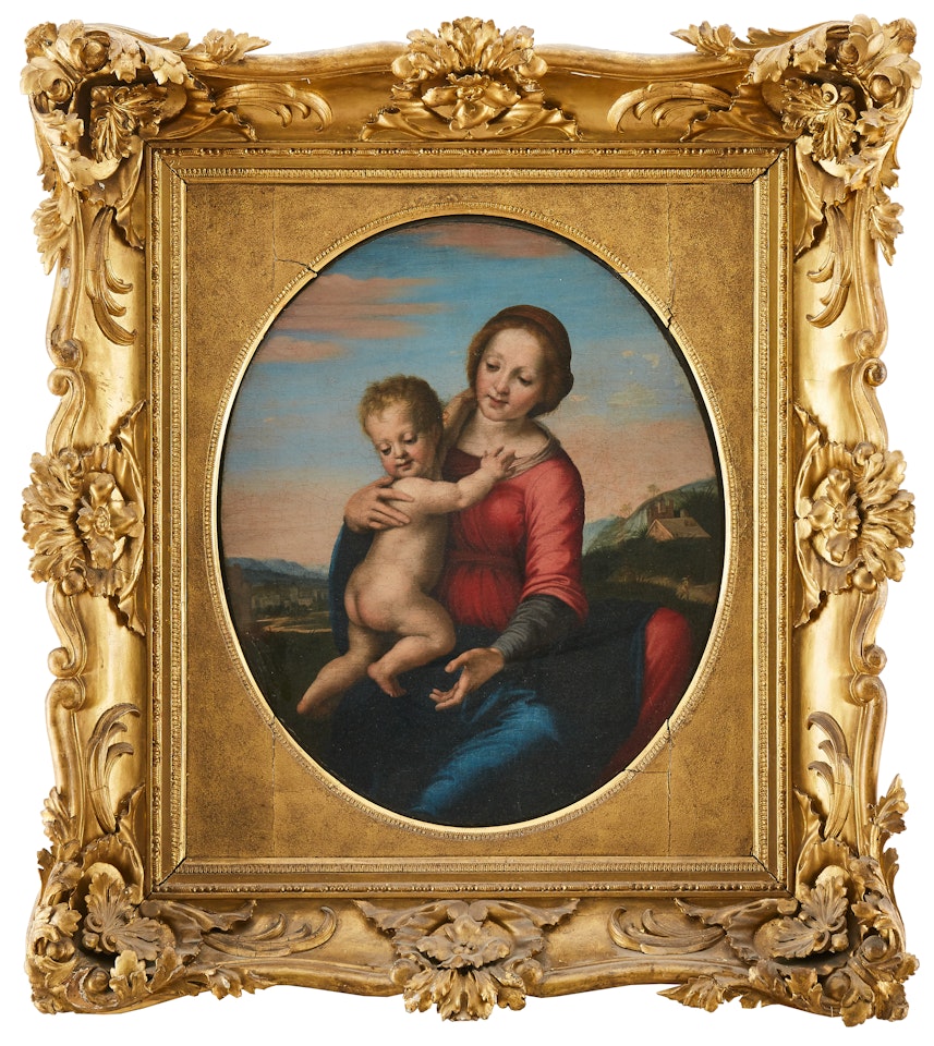 Madonna with the Child Jesus in a landscape by Italian School