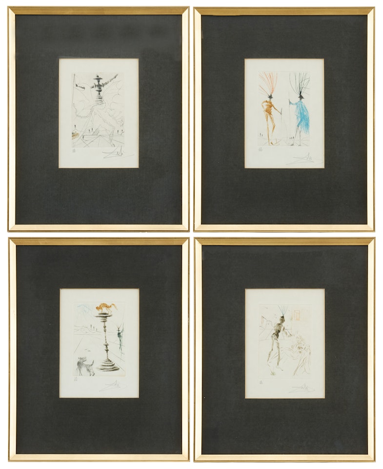 "Much Ado about Shakespeare" (4 leaves) by Salvador Dali