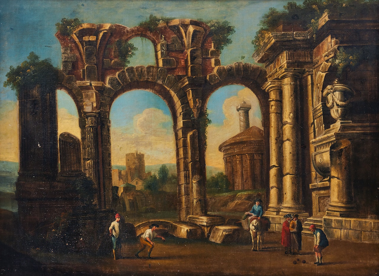 His succession. Capriccio view from Rome by Viviano Codazzi