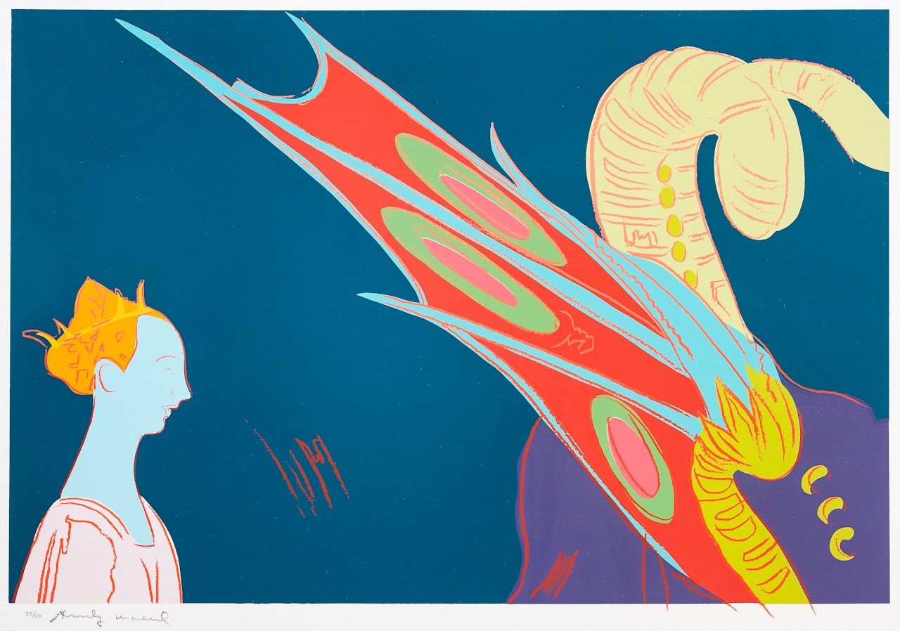 ”Details of Renaissance Paintings: Paolo Uccello, St. George and the Dragon, 1460” by Andy Warhol