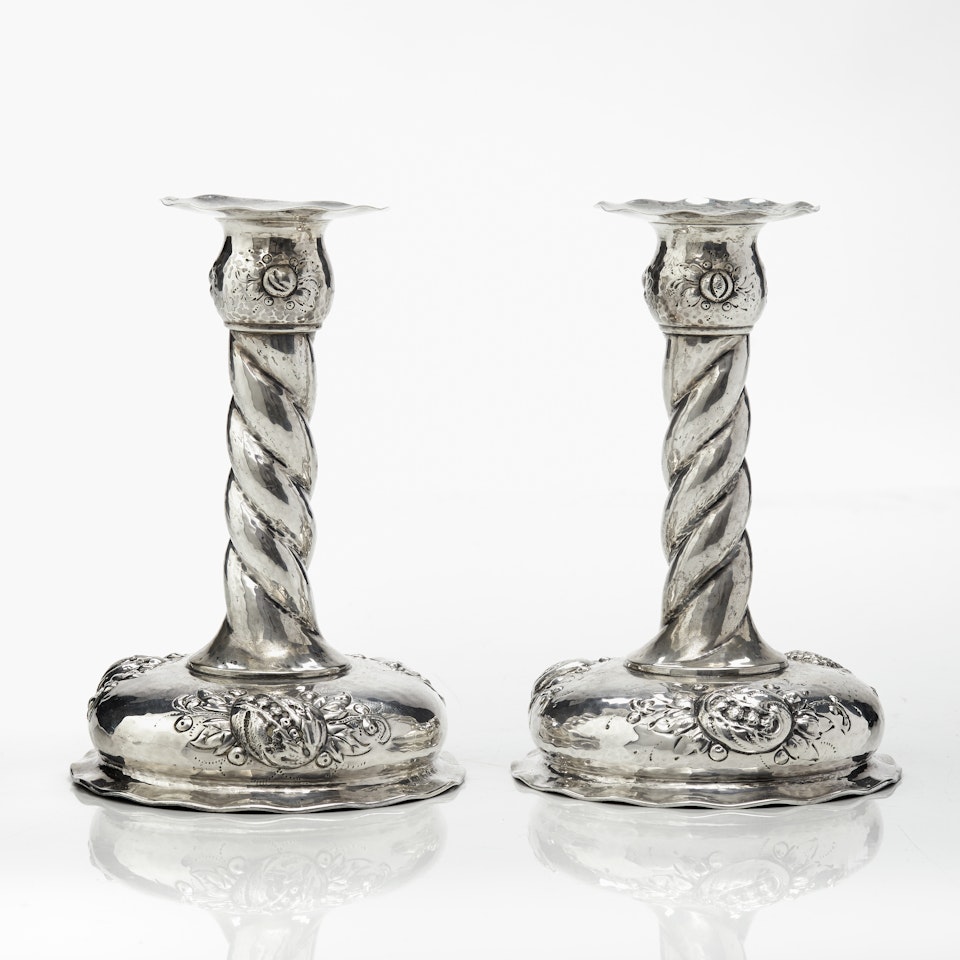 Candlesticks, a pair by Unknown (Baroque style)