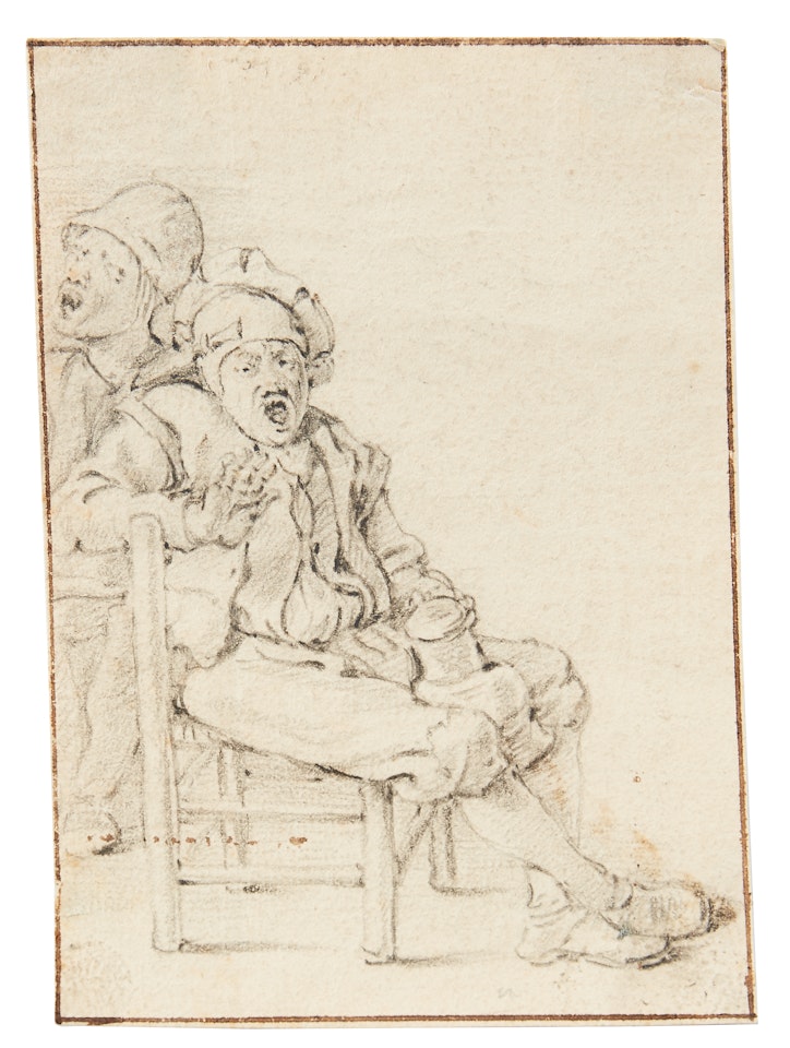 Grieving peasants by Dutch School