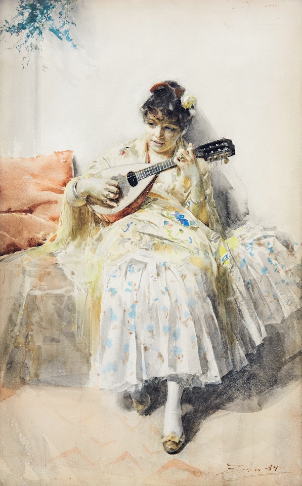 "The Mandolin Player" by Anders Zorn