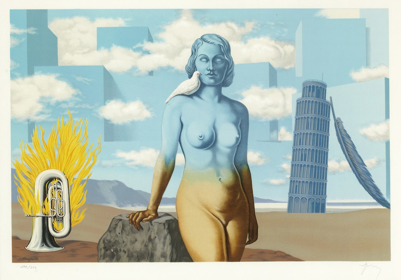 "Les enfants trouvé" by René Magritte