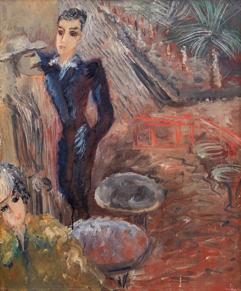 "Outside the bar" by Sigrid Hjertén