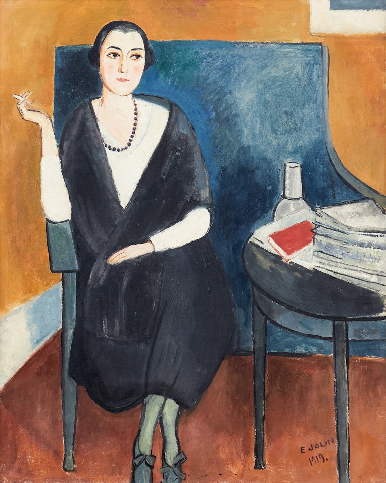 Smoking woman by Einar Jolin
