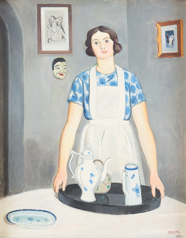 "Girl with tray" by Einar Jolin