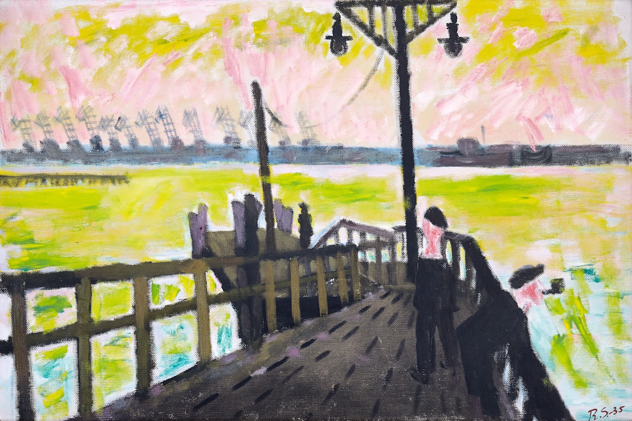 Sailors at Lilla Bommen by Ragnar Sandberg
