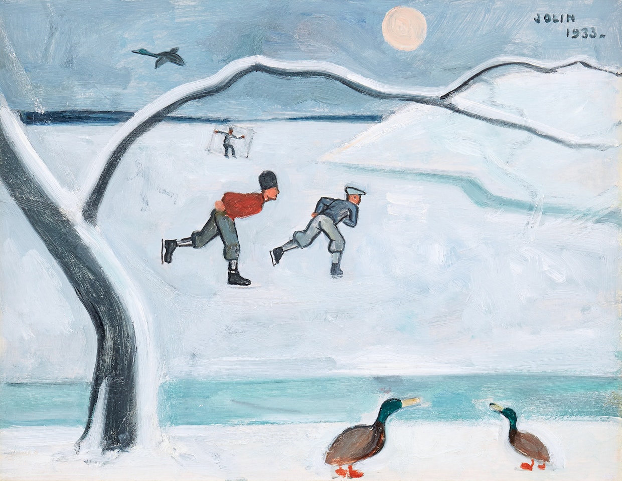 Skaters at Djurgårdsbrunnsviken by Einar Jolin