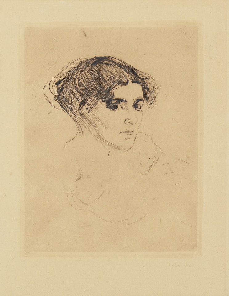 "Female head" by Edvard Munch