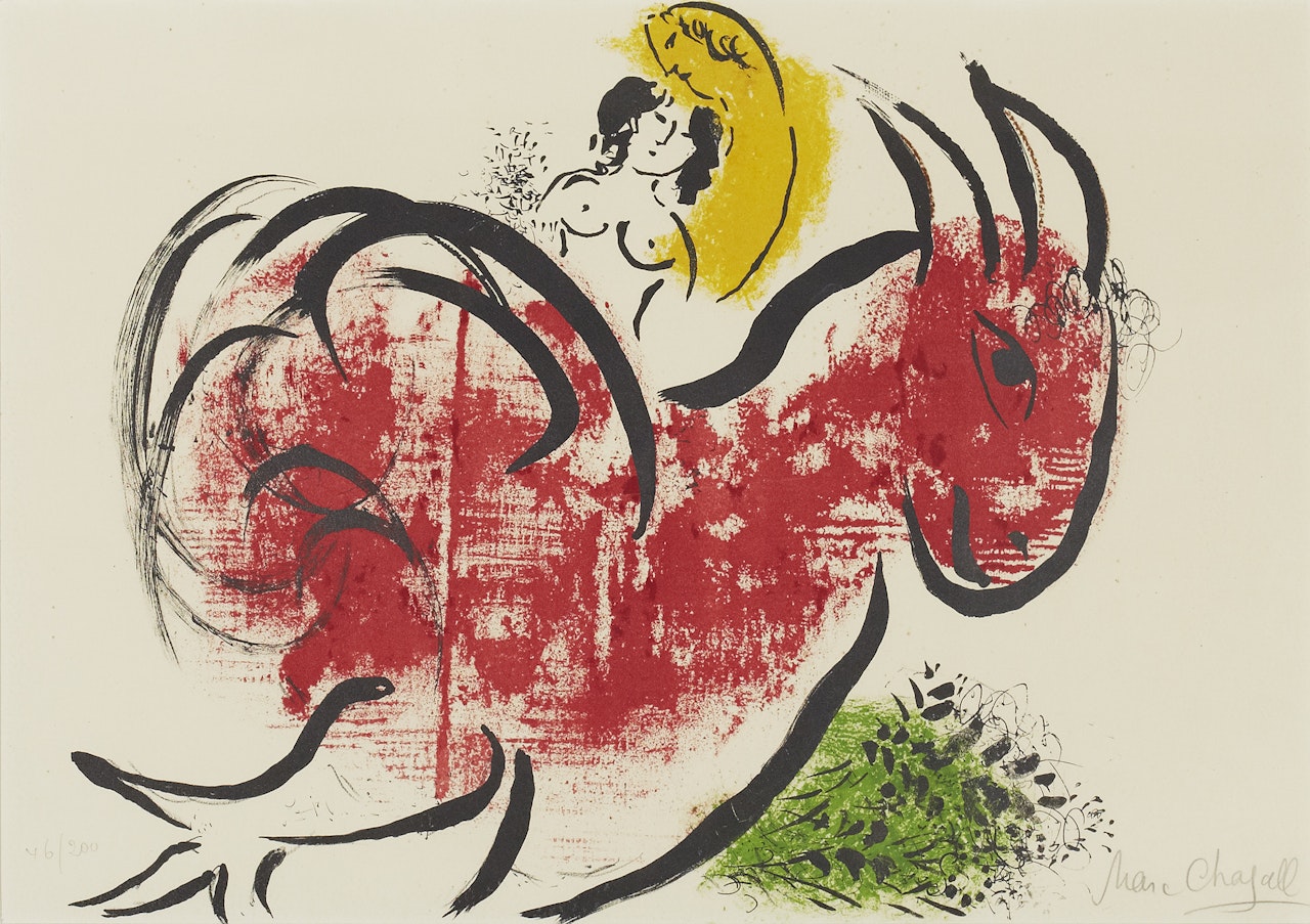 ”Le Coq Rouge” by Marc Chagall