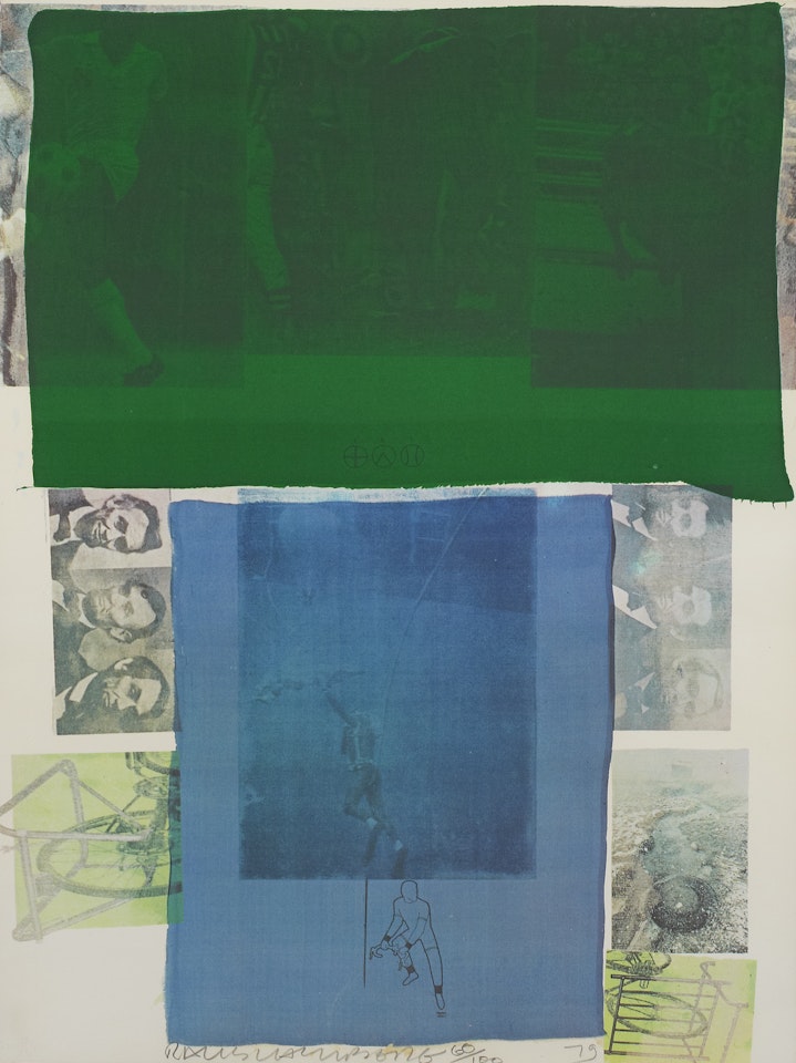 ”Shoot from the Main Stern” from the portfolio ”Suite of Nine Prints” by Robert Rauschenberg
