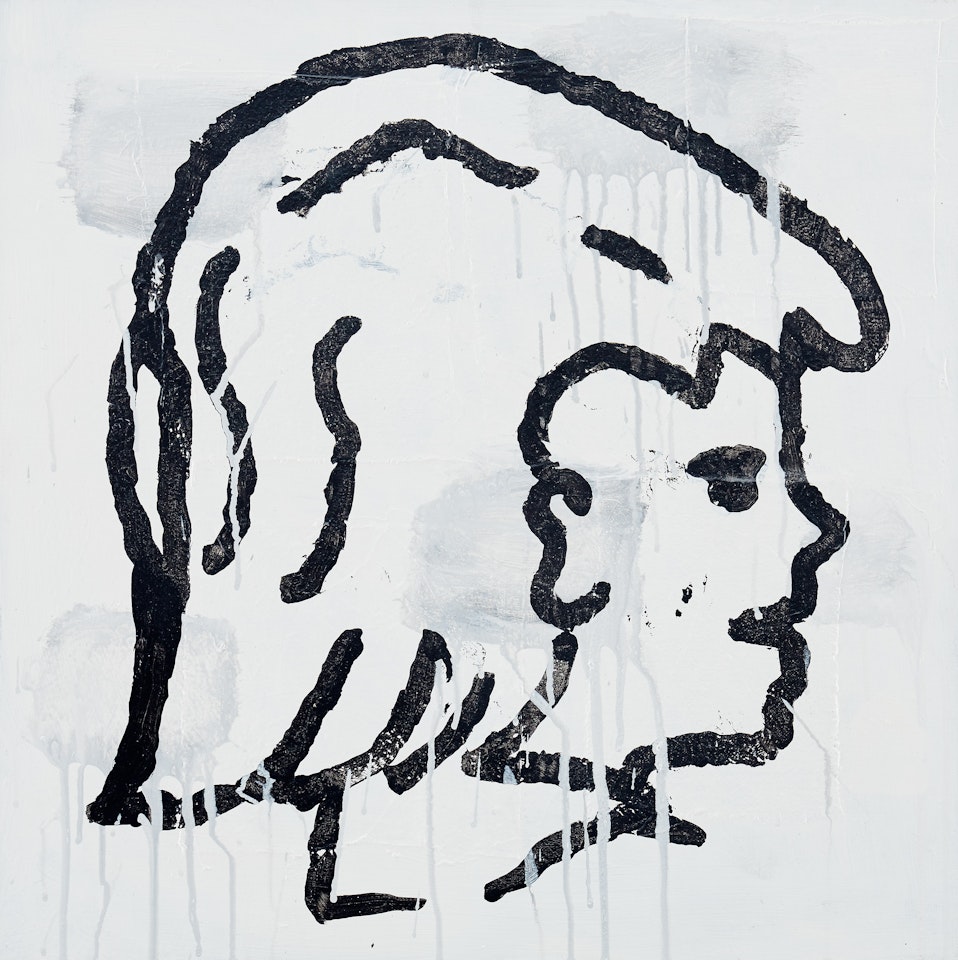 ”Crowd study” by Donald Baechler