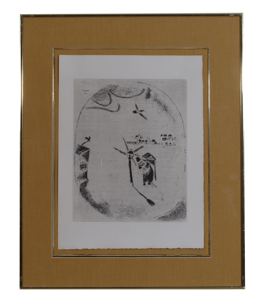 "Le garde au réverbère" from Les Ames Mortes by Nicolas Gogol by Marc Chagall