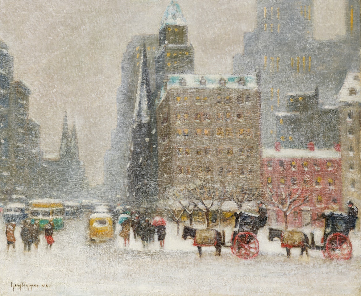 Looking Down Fifth Avenue from the Plaza, New York by Guy Carleton Wiggins