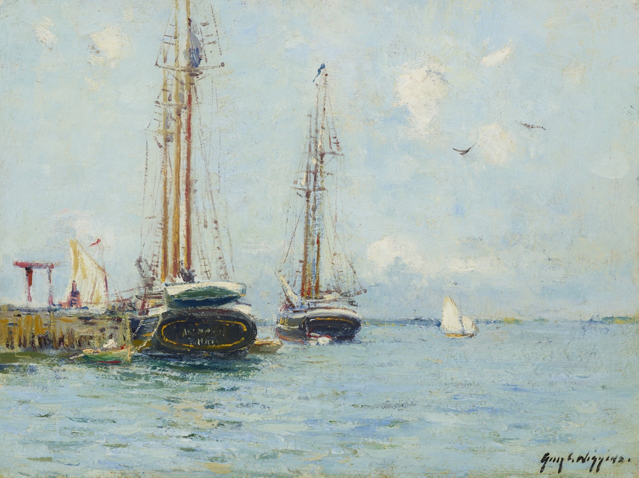 Dockside, Noank by Guy Carleton Wiggins
