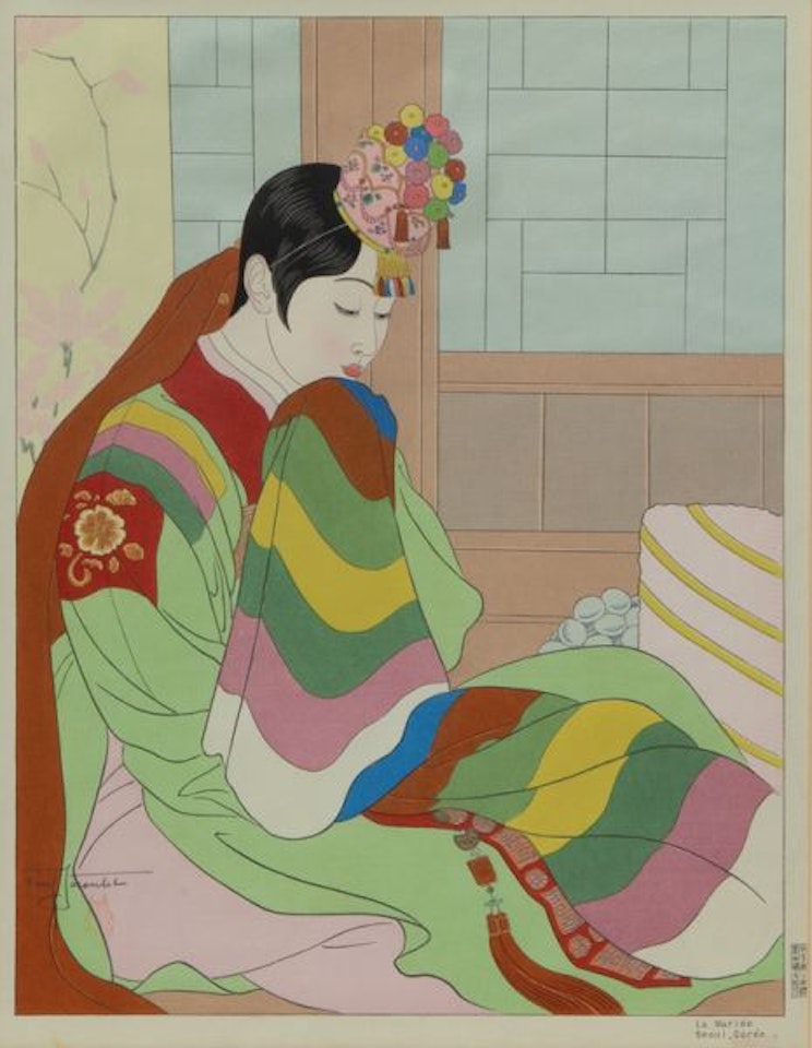 "La Mariee Seoul, Coree" by Paul Jacoulet