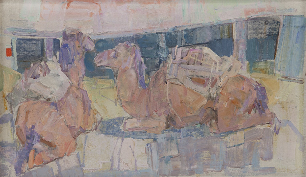 "Camels-North Africa" by Leon Gaspard