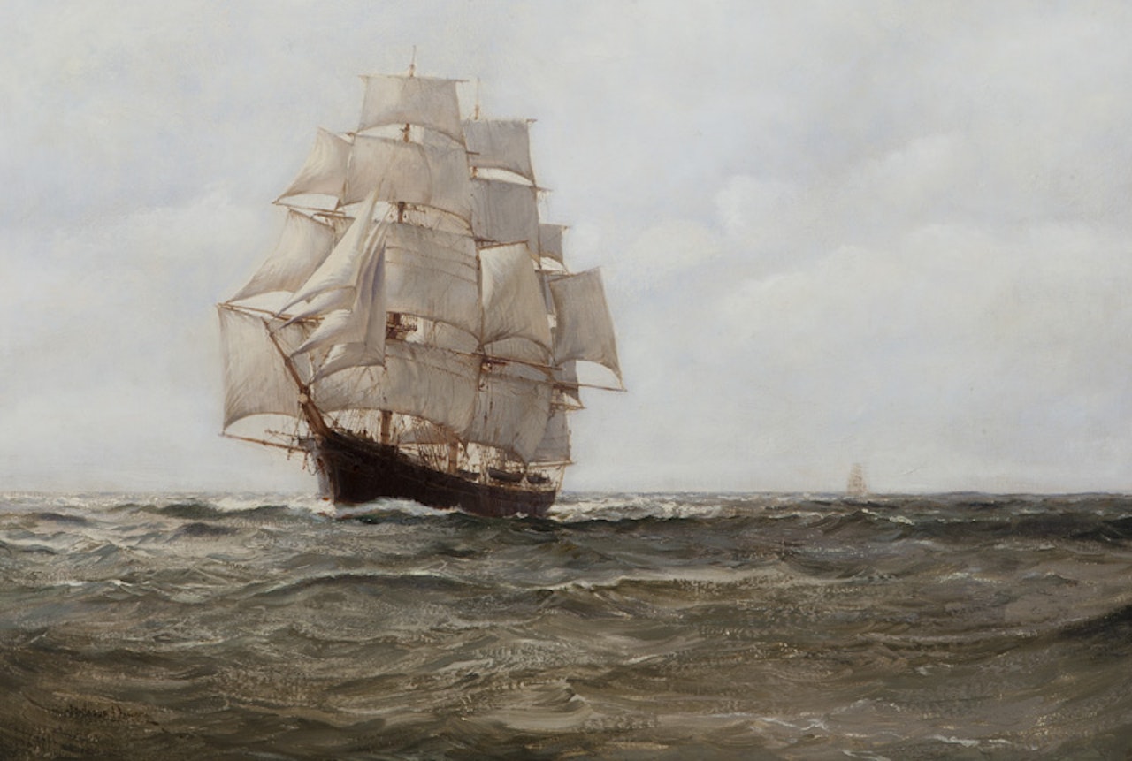 "Untitled (Clipper)" by Montague Dawson