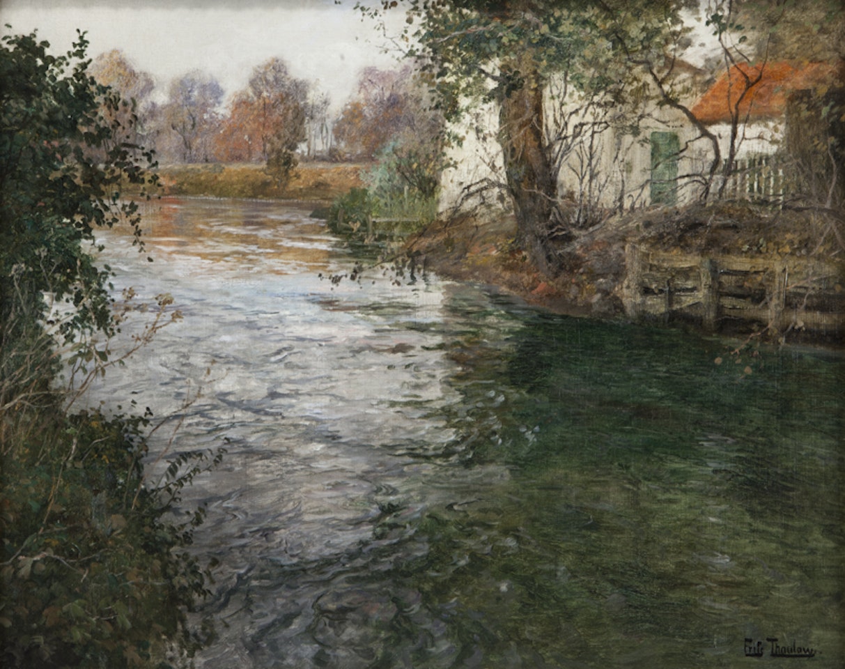 "River Scene" by Fritz Thaulow