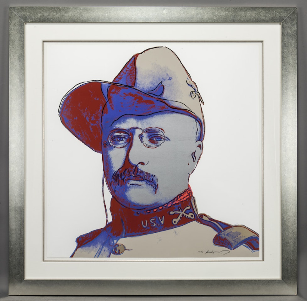 "Teddy Roosevelt (from Cowboys and Indians)" by Andy Warhol