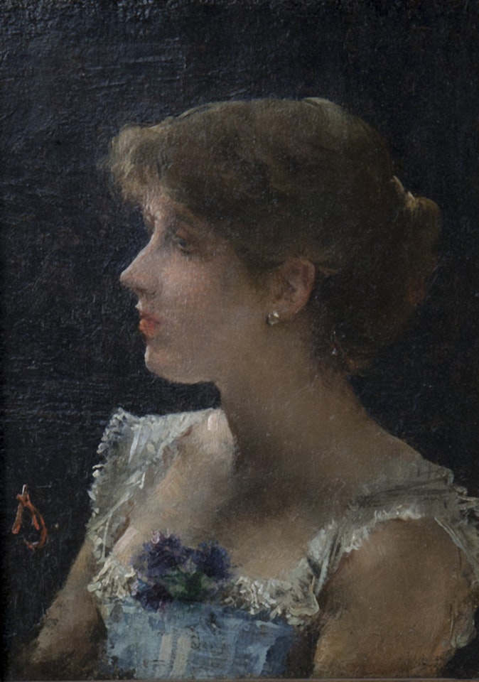 "Un Bleuet" by Alfred Stevens