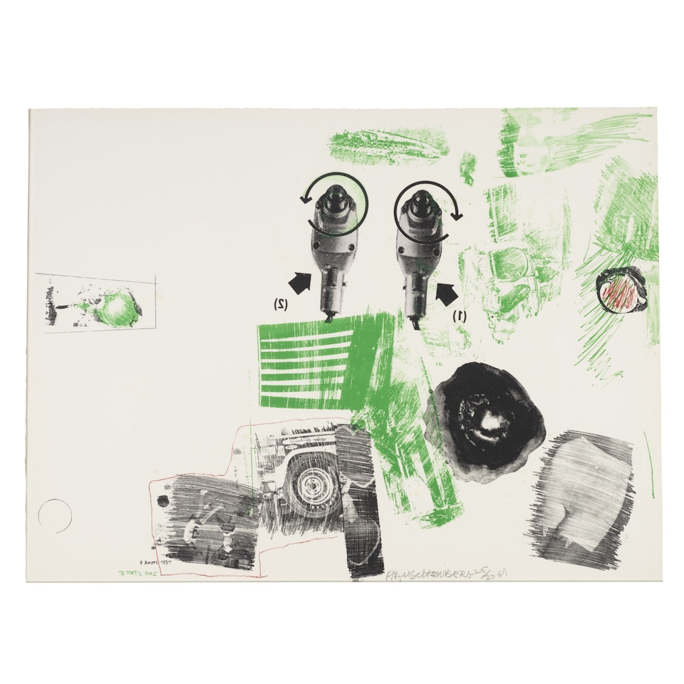 Test Stone #5A (Green Drills), from Booster and 7 Studies by Robert Rauschenberg