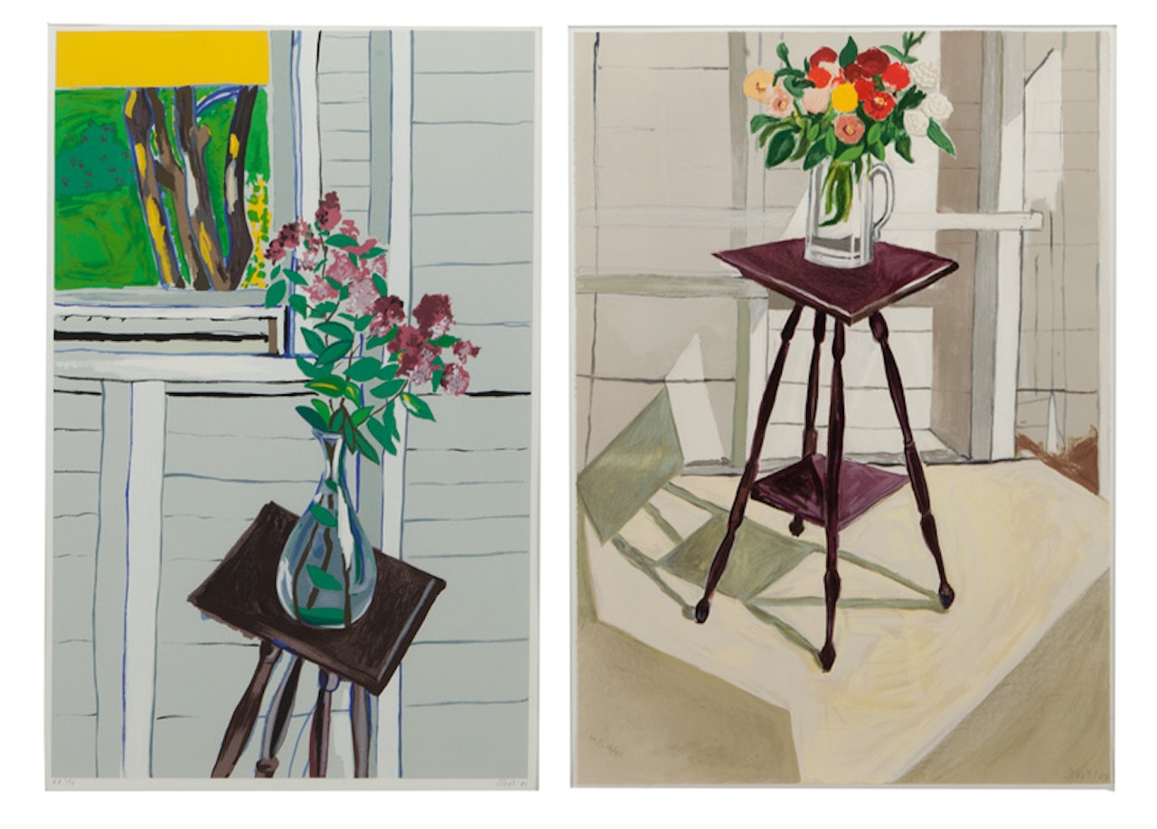 (2) Alice Neel color lithographs, 1981-1983. (1) Titled, "Blue Vase". by Various Artists