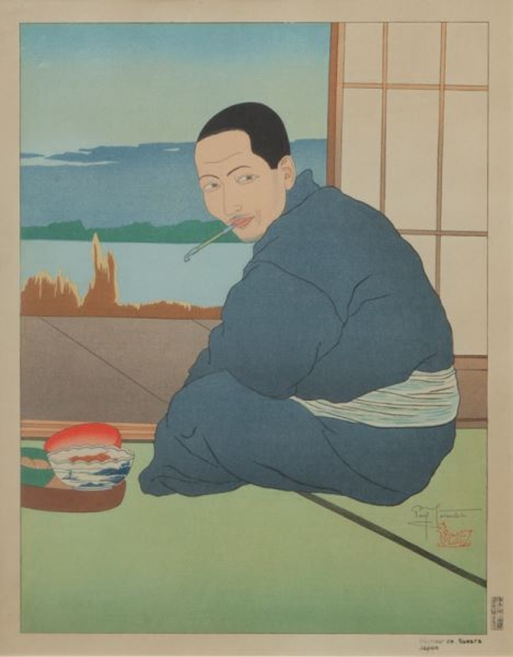 Pecheur De Sawara, Japon by Paul Jacoulet