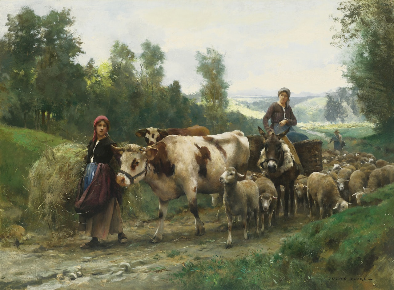 Retour de troupeau by Julien Dupré