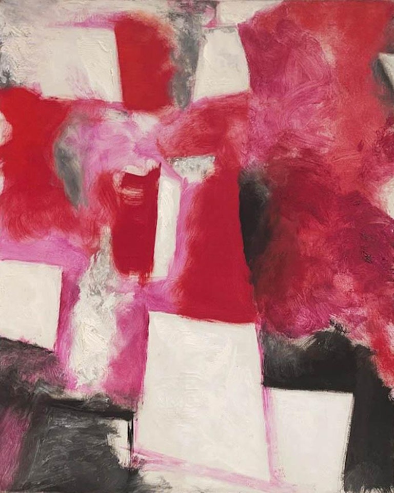 Abstract Composition in Pink, Red and White by Avigdor Arikha