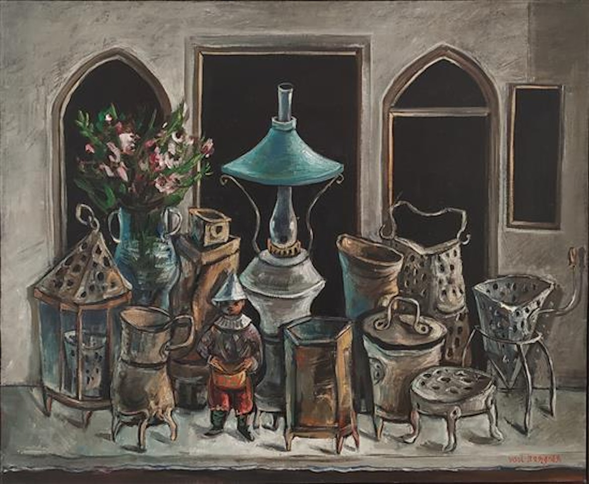 Stil life with toy by Yosl Bergner