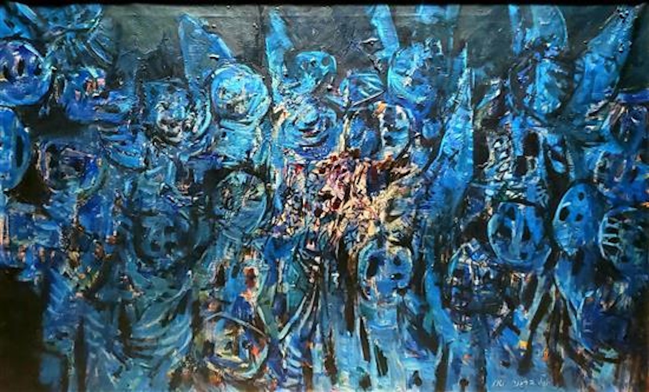 Angels and flowers by Yosl Bergner