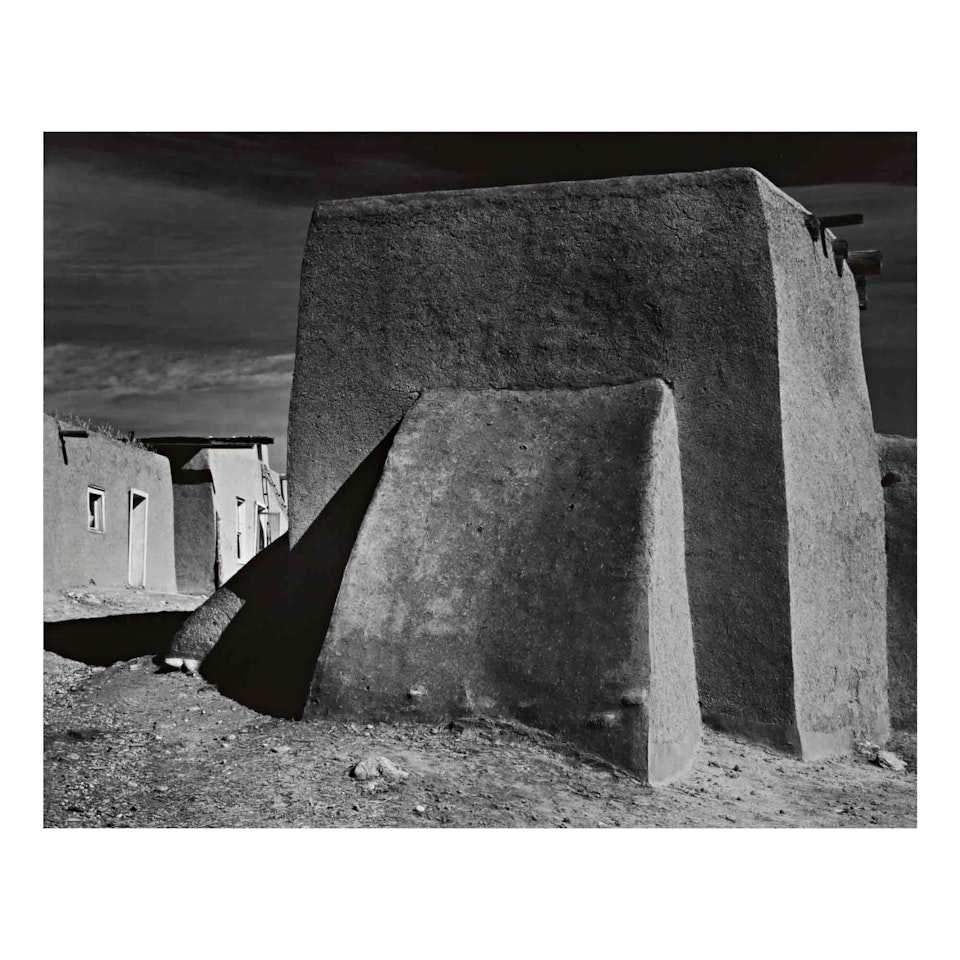 "Rear of Church, Cordova, New Mexico" by Ansel Adams