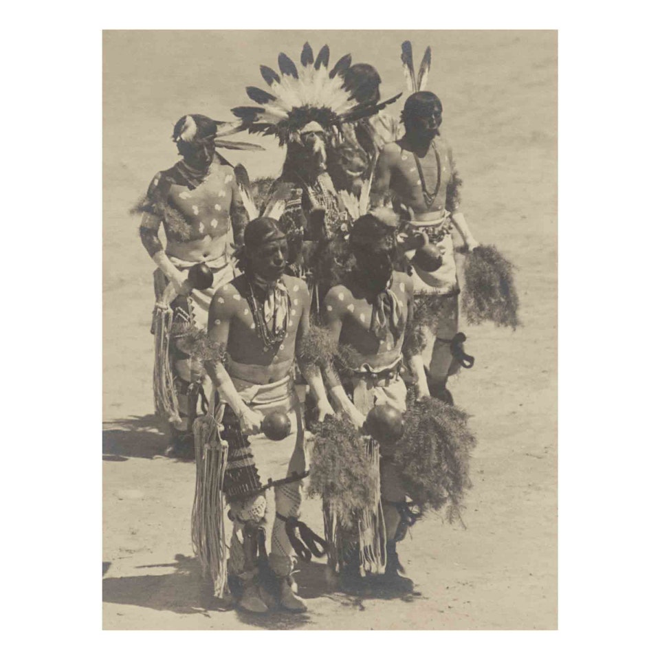 Dance Group, San Ildefonso Pueblo, New Mexico by Ansel Adams