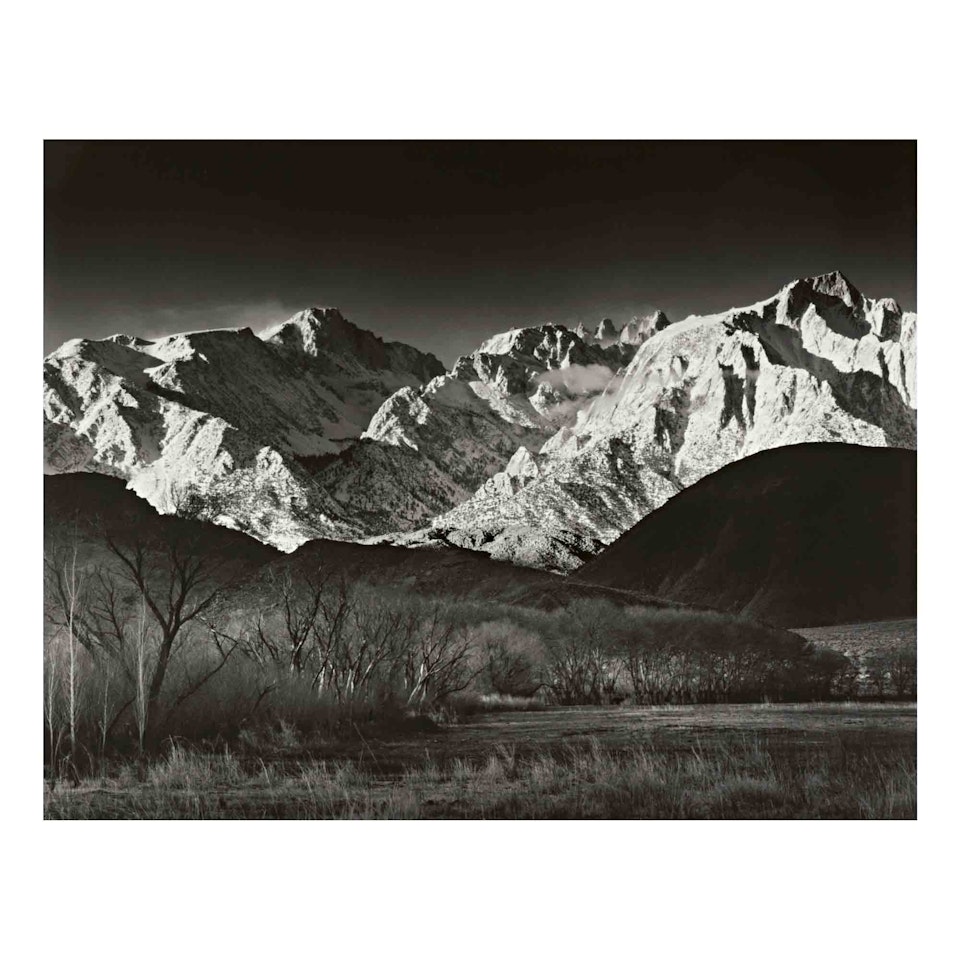 "Sierra Nevada, Winter, from the Owens Valley, California" by Ansel Adams