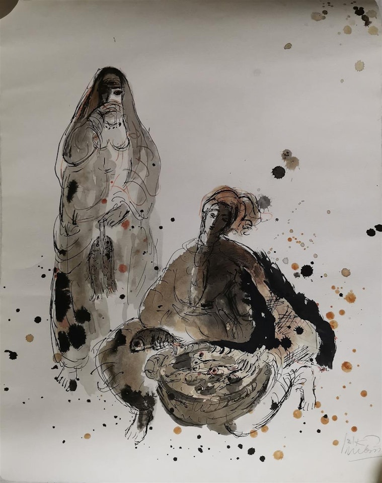 Fisherman"s family by Reuven Rubin