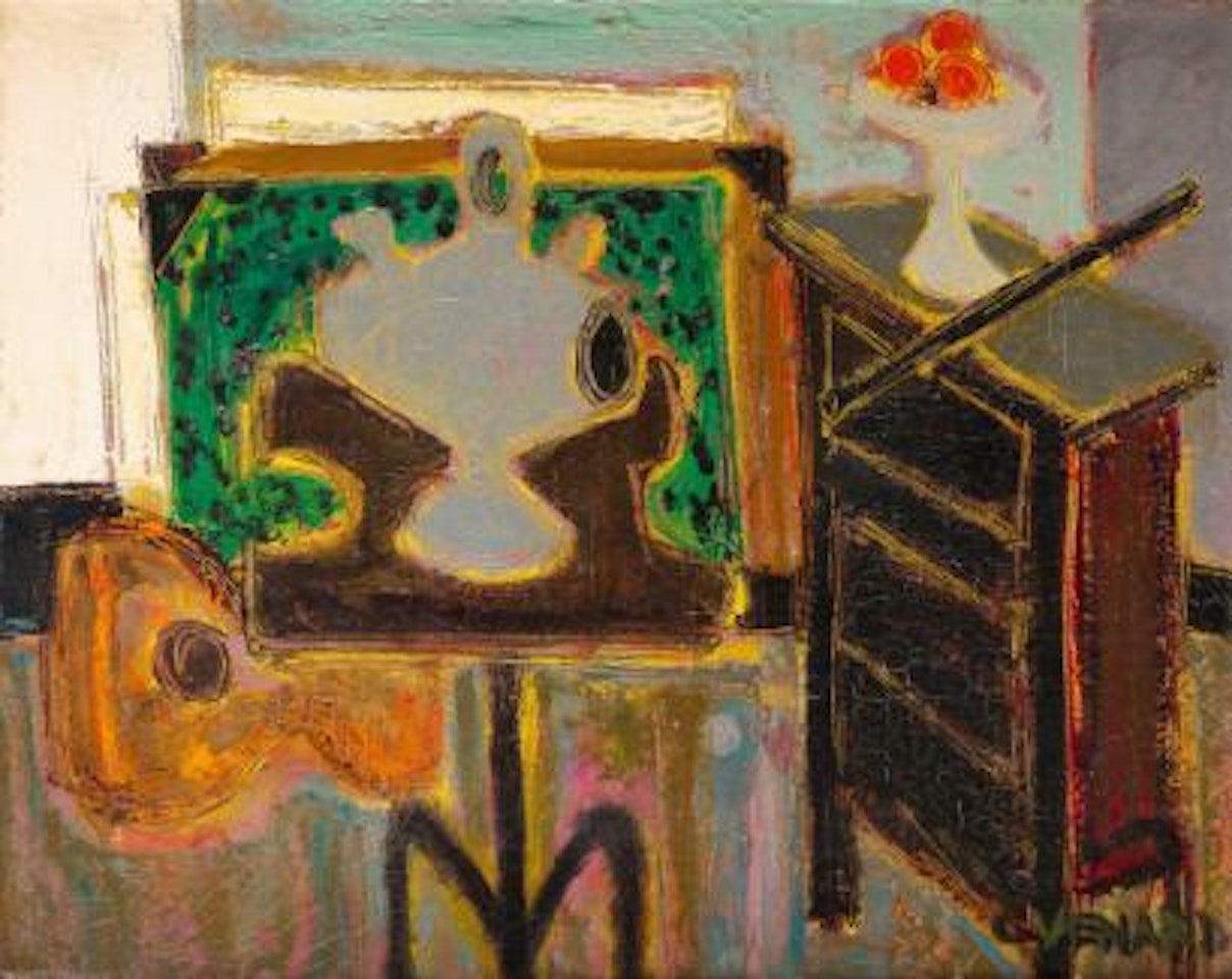 In the artist"s studio by Claude Venard