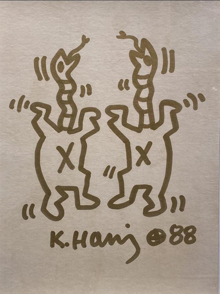 Snake-men X by Keith Haring